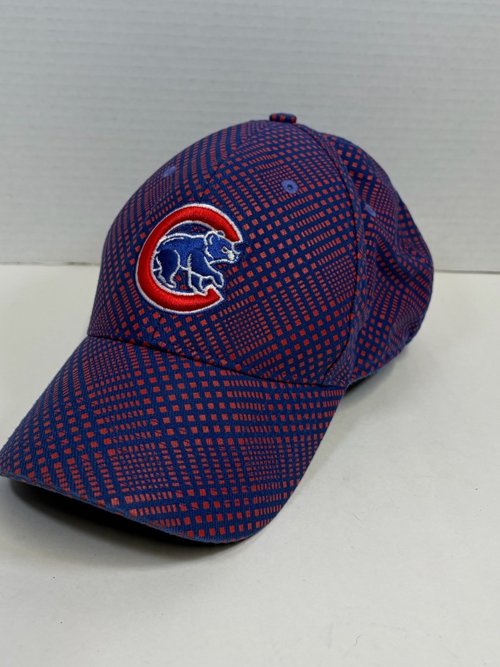 Nike Blue and Red Patterned Baseball Cap with Embroidered Logo